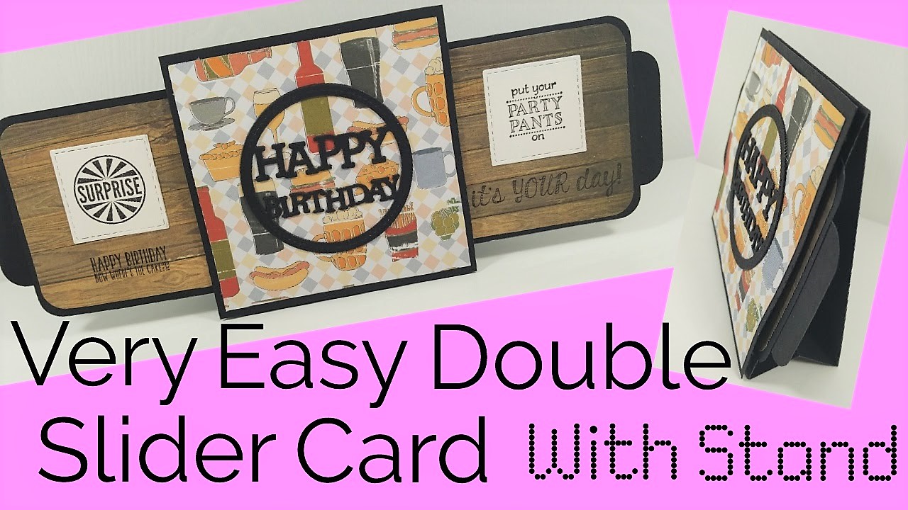 Creative Card Series No 4, Double Slider Card with Stand