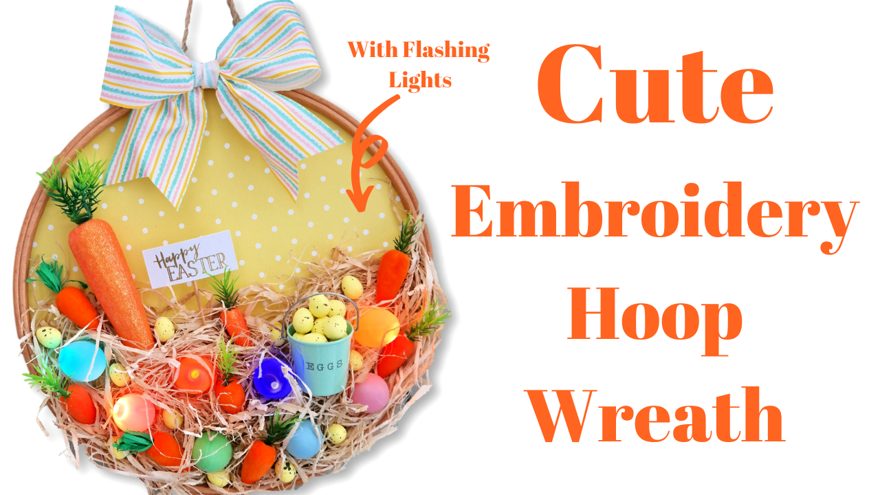 Cute Embroidery Hoop Wreath