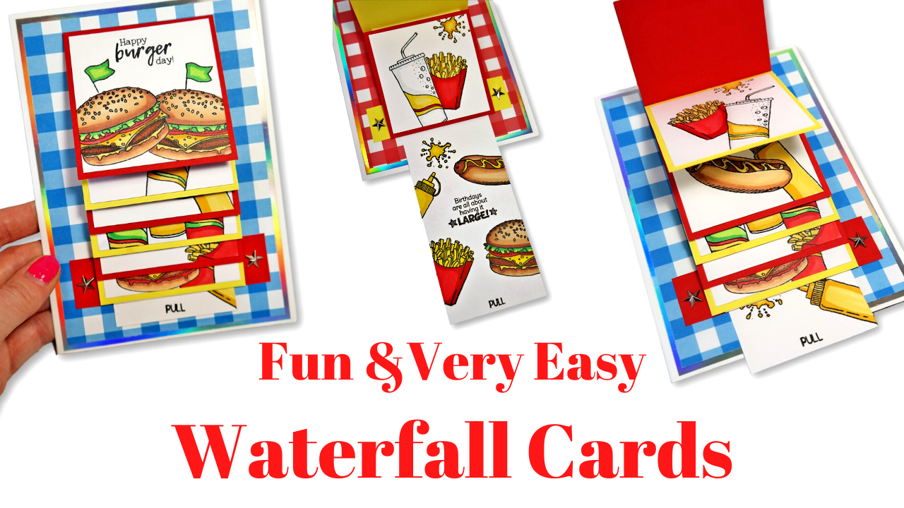 Fun & Very Easy Waterfall Cards