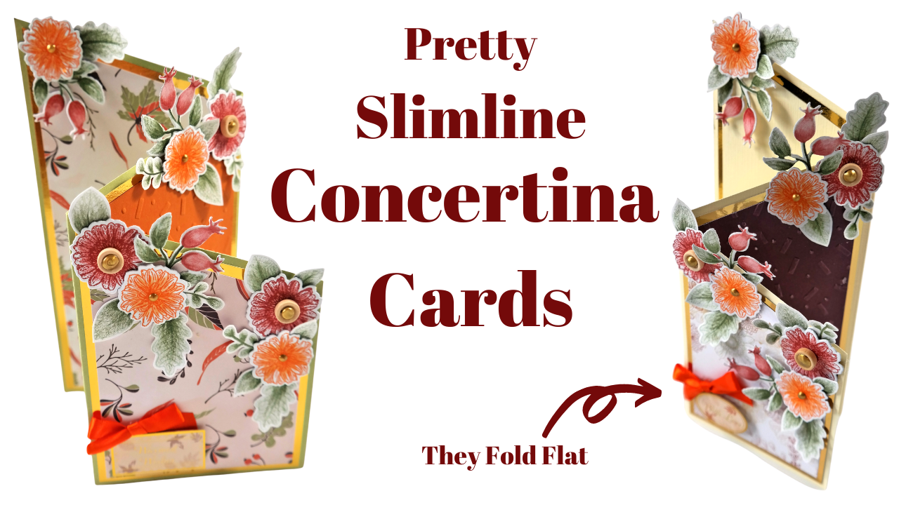 Pretty Slimline Concertina Cards