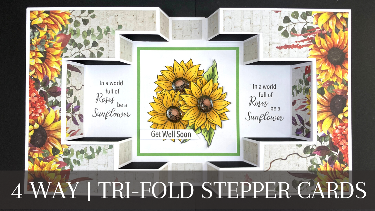 Beautiful 4-Way Tri-Fold Stepper Cards