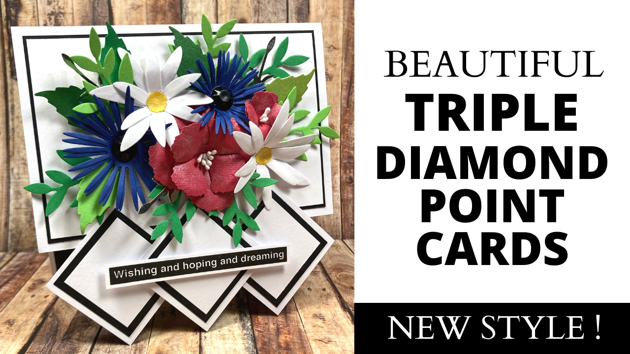 Beautiful Triple Diamond Point Cards