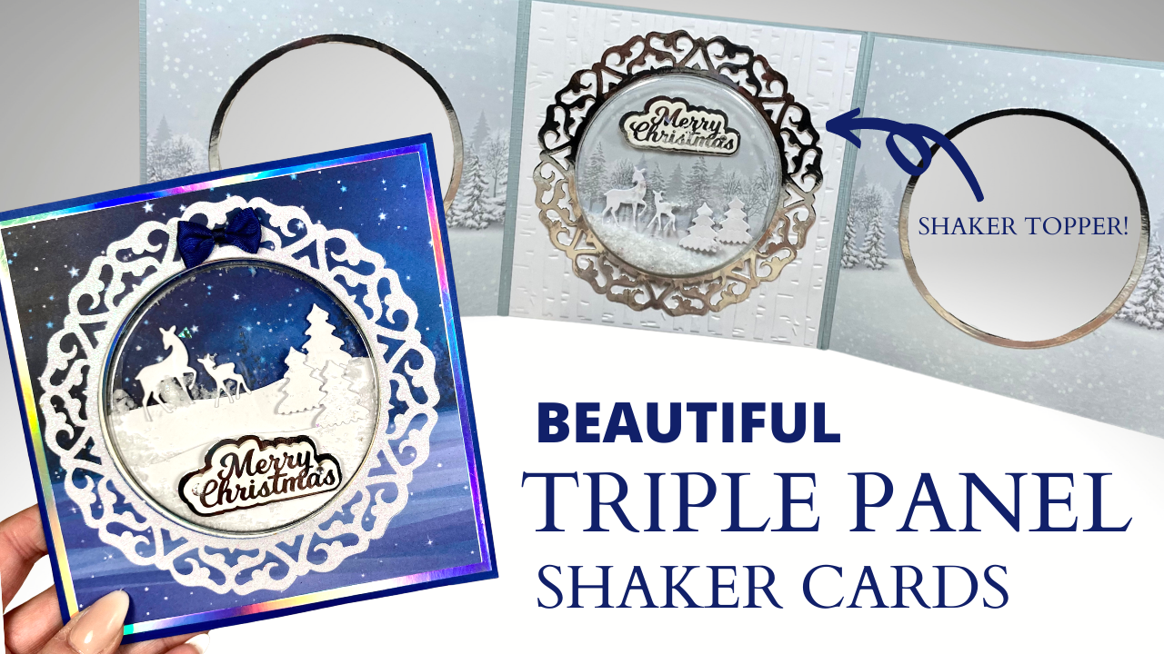 Beautiful Triple Panel Shaker Cards
