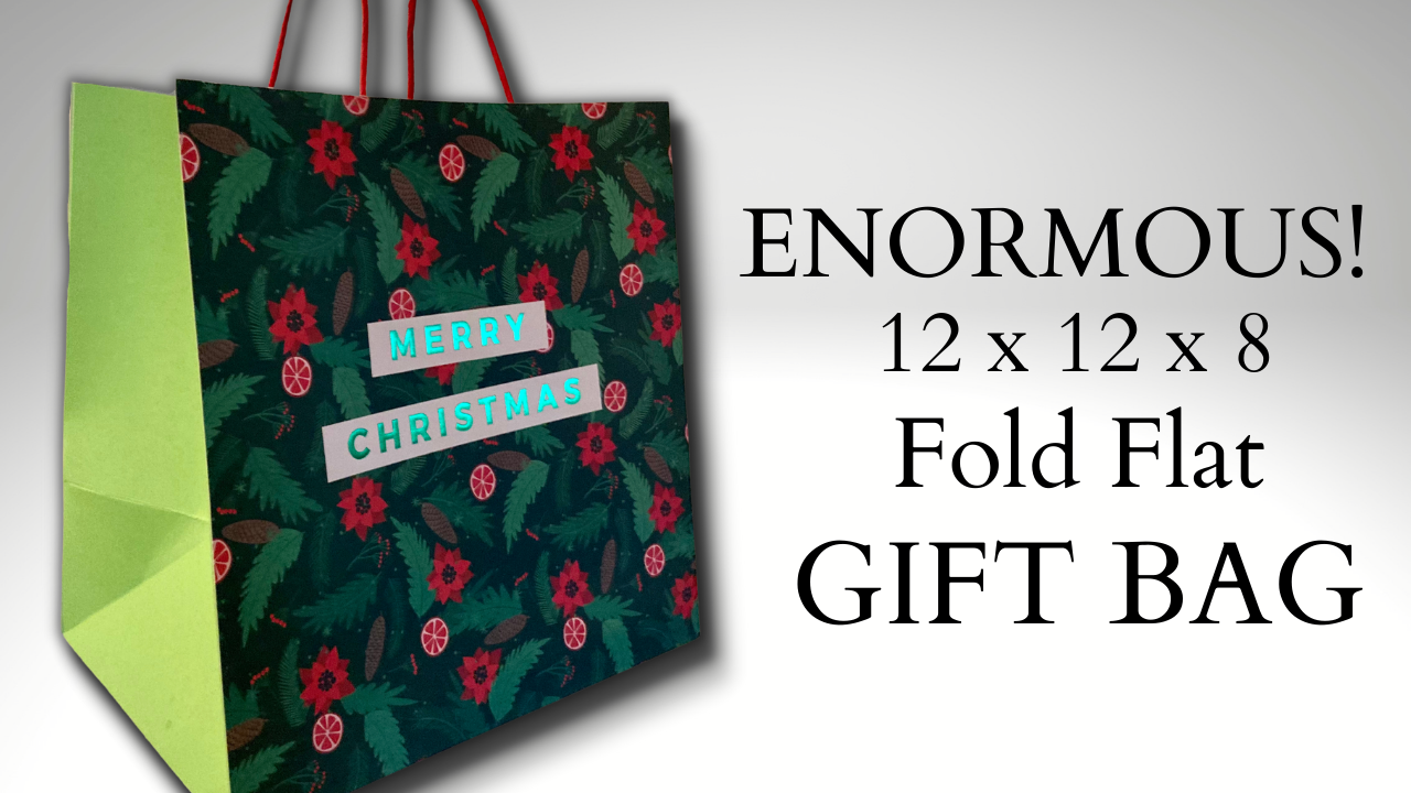 Enormous 12 x 12 x 8 Fold Flat Gift Bags
