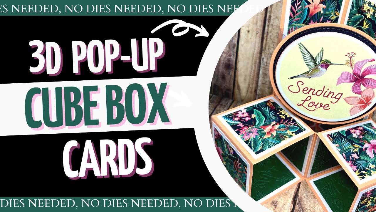3D Pop-Up Cube Box Cards