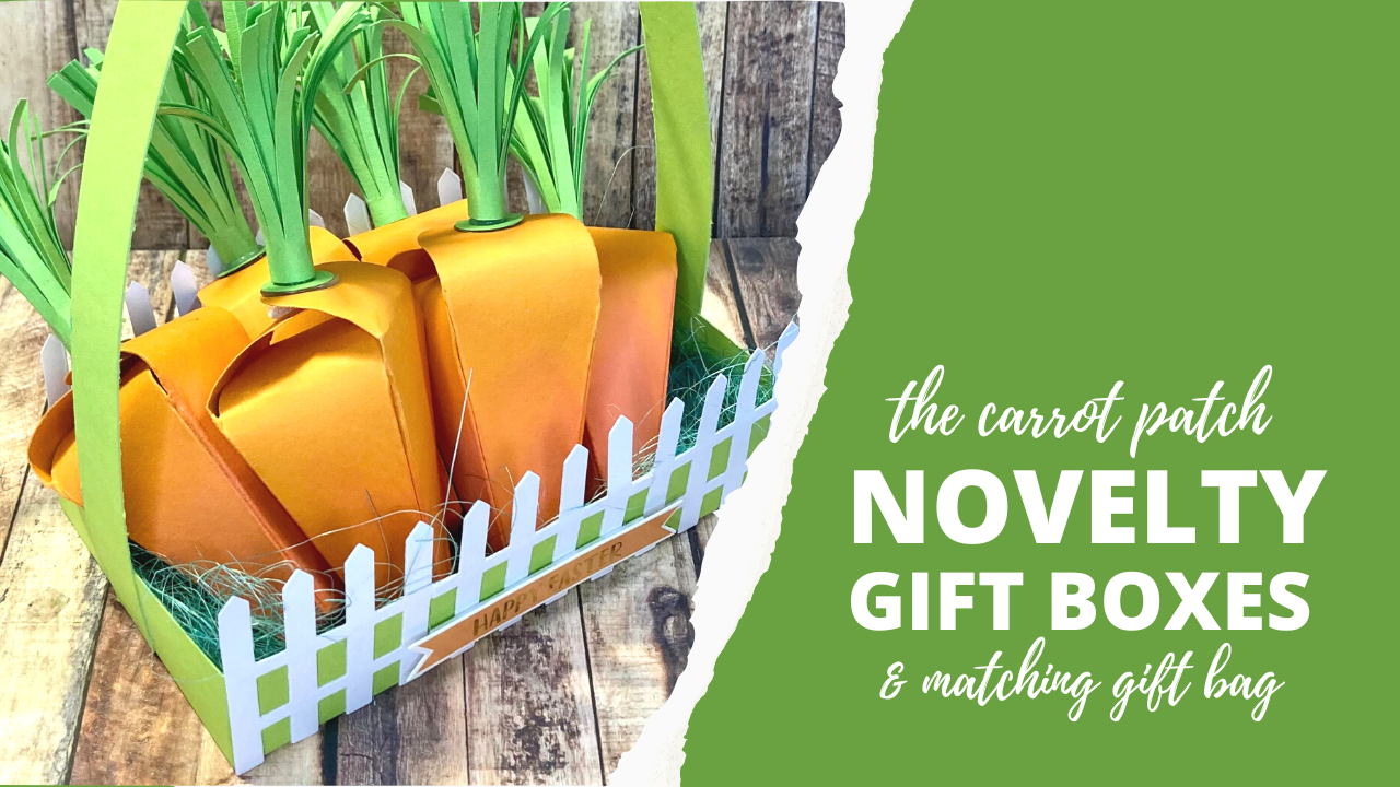 Novelty Carrot Gift Boxes | With Carrot Patch Tray/Gift Bag